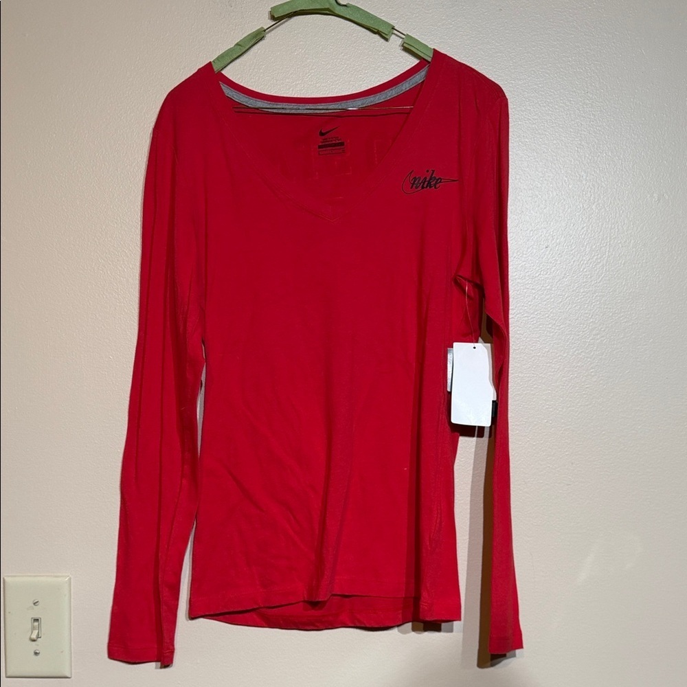 Nike Women's Ohio state Bright Red Long Sleeve Tee